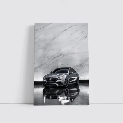 Mercedes AMG E63 Sedan Against Marble Wall