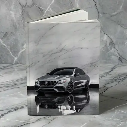 Mercedes AMG E63 Sedan Against Marble Wall