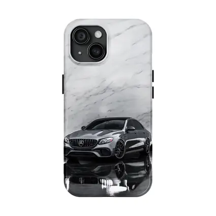 Mercedes AMG E63 Sedan Against Marble Wall