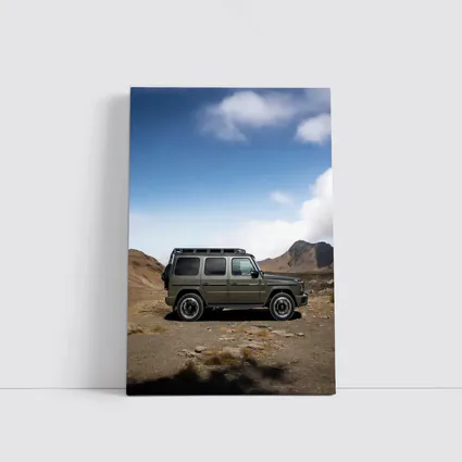 Mercedes G Class Green Desert Mountain Scene