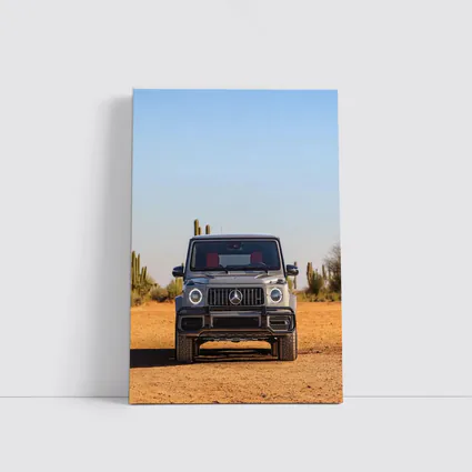 Mercedes AMG G63 Silver Desert Front View