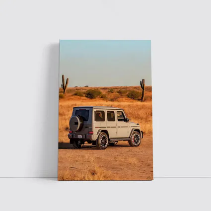 Mercedes AMG G63 Desert Landscape Rear View