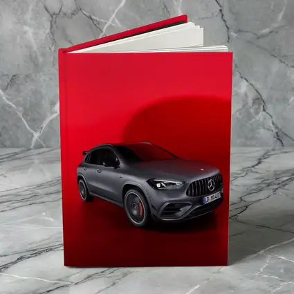 Mercedes AMG GLA Matte Gray Red Background