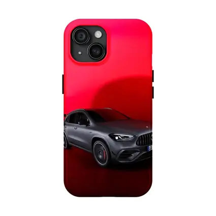 Mercedes AMG GLA Matte Gray Red Background