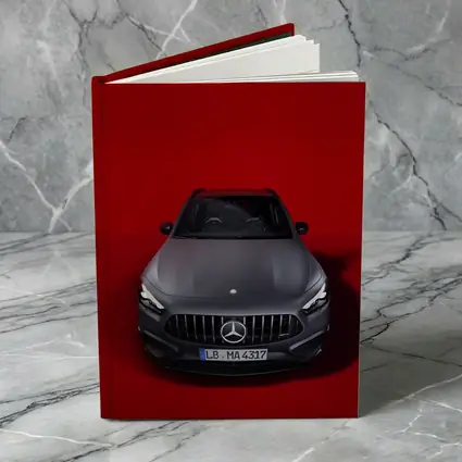 Mercedes AMG GLA Front View Red Background