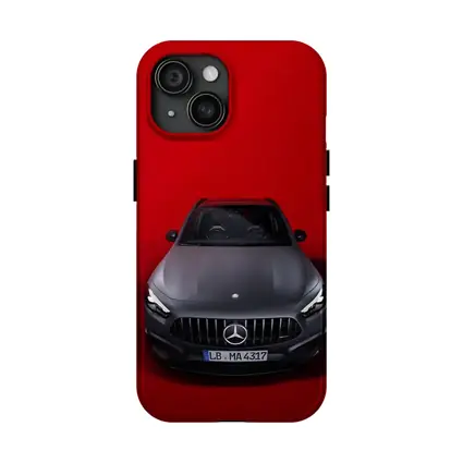 Mercedes AMG GLA Front View Red Background