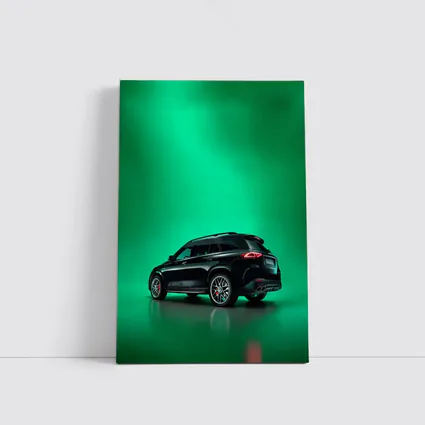 Mercedes AMG GLE Black On Green Background
