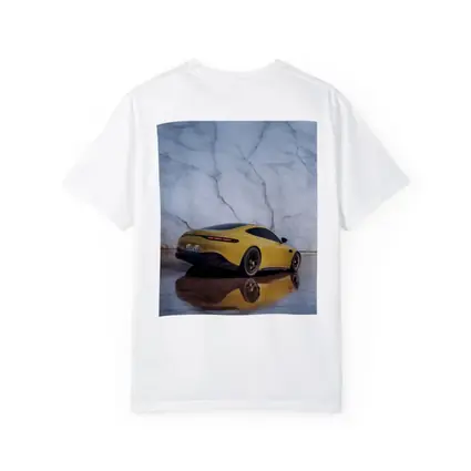 Mercedes AMG GT Yellow Marble Background