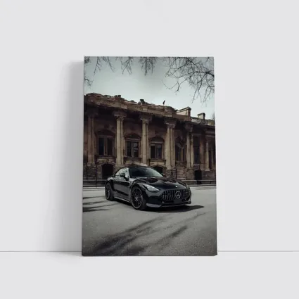 Mercedes AMG GT Black Architectural Building Street