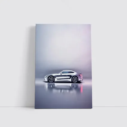 Mercedes AMG GT Silver Studio Background