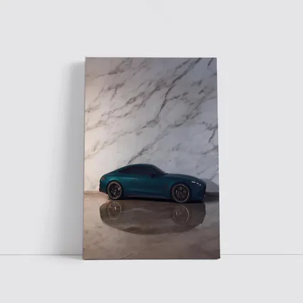 Mercedes AMG GT Teal Marble Background