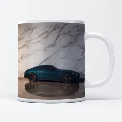 Mercedes AMG GT Teal Marble Background