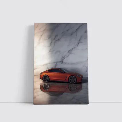 BMW M8 Orange Coupe Marble Studio