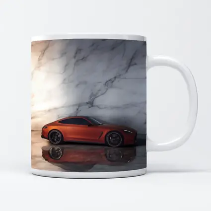 BMW M8 Orange Coupe Marble Studio