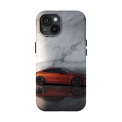 BMW M8 Orange Coupe Marble Studio