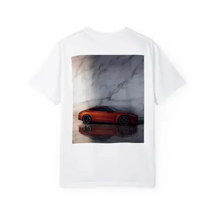 BMW M8 Orange Coupe Marble Studio