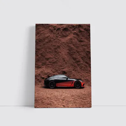 Mercedes AMG GT Black Red Desert Setting