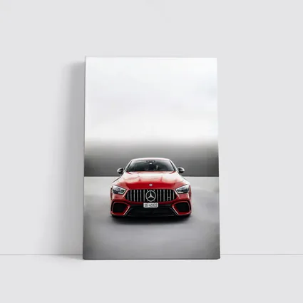 Mercedes AMG GT Red Front View Gray
