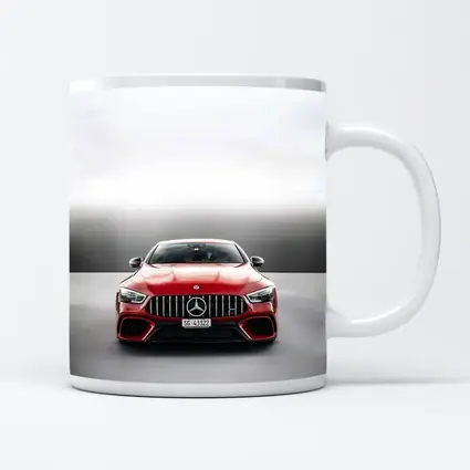Mercedes AMG GT Red Front View Gray