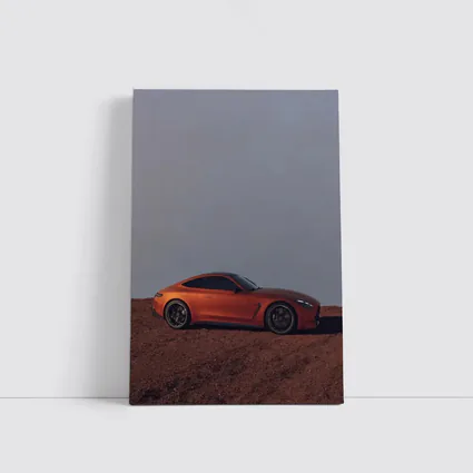 Mercedes AMG GT Orange Desert Landscape Side