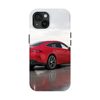 Mercedes AMG GT63 Red Coupe Wet Pavement