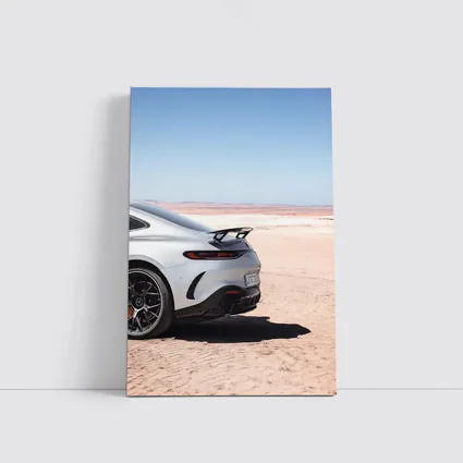 Mercedes AMG GT Desert Landscape Rear View
