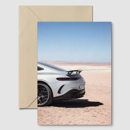 Mercedes AMG GT Desert Landscape Rear View