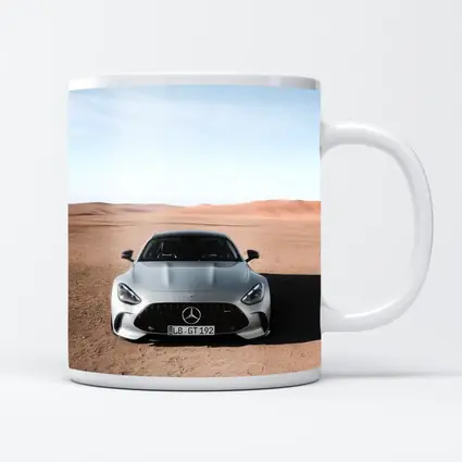 Mercedes AMG GT Silver Desert Front View