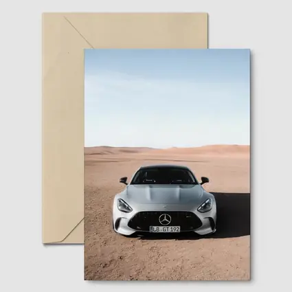 Mercedes AMG GT Silver Desert Front View