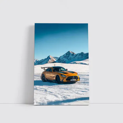 Mercedes AMG GT Black Snow Mountains