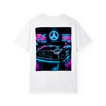 Mercedes AMG GT Neon Garage Dark Background