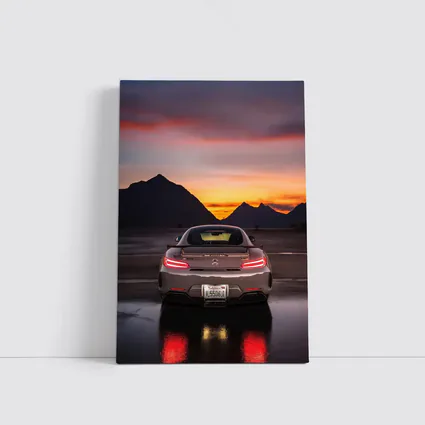 Mercedes AMG GT R Sunset Mountains Rear