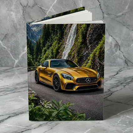 Mercedes AMG GT Gold Mountain Waterfall Road