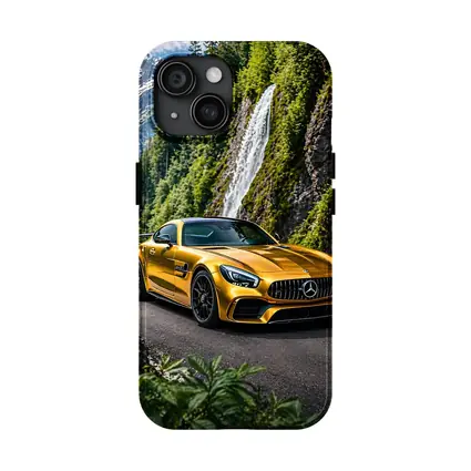 Mercedes AMG GT Gold Mountain Waterfall Road