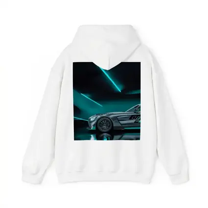 Mercedes AMG GT Neon Teal Garage Night