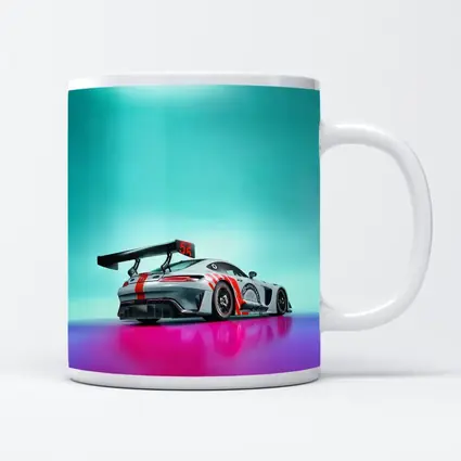 Mercedes AMG GT3 Racing Car Neon Background