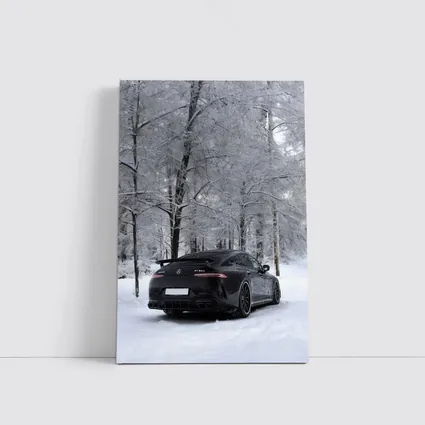 Mercedes AMG GT63 Black Snow Winter Forest