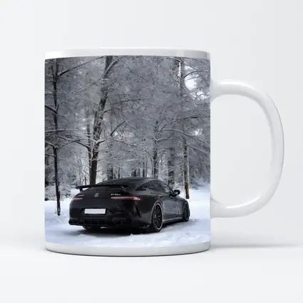 Mercedes AMG GT63 Black Snow Winter Forest