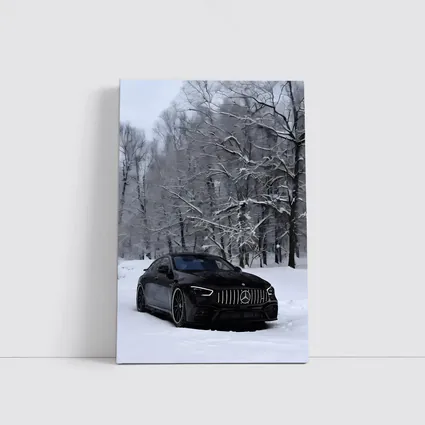 Mercedes AMG GT63 Black Snow Winter Forest