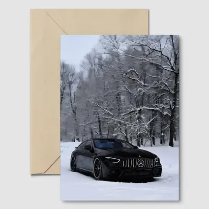Mercedes AMG GT63 Black Snow Winter Forest