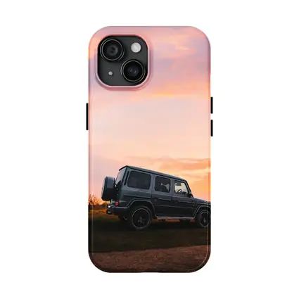 Mercedes G Class at Golden Sunset