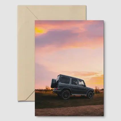 Mercedes G Class at Golden Sunset