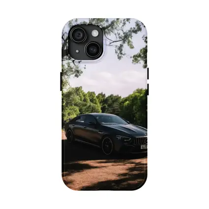 Mercedes AMG GT Dark Sedan Forest Road