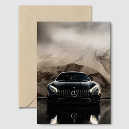 Mercedes AMG GT Black Marble Background