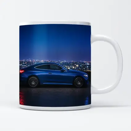 Mercedes C Class Blue Coupe City Night