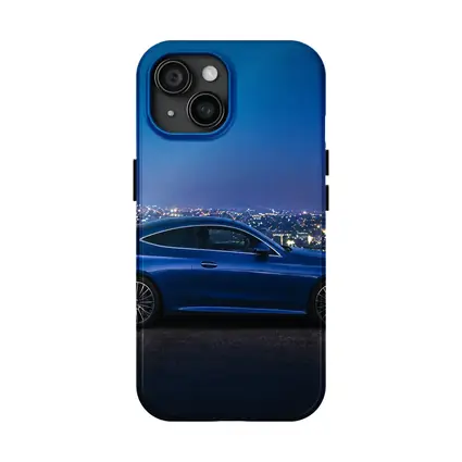Mercedes C Class Blue Coupe City Night