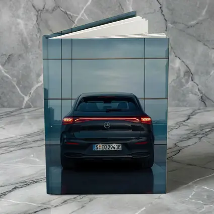 Mercedes EQE Rear Glass Building Night