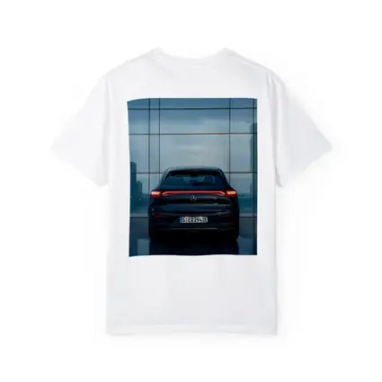 Mercedes EQE Rear Glass Building Night