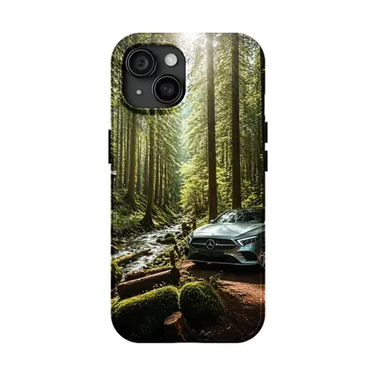 Mercedes A Class Silver Forest Stream Scene