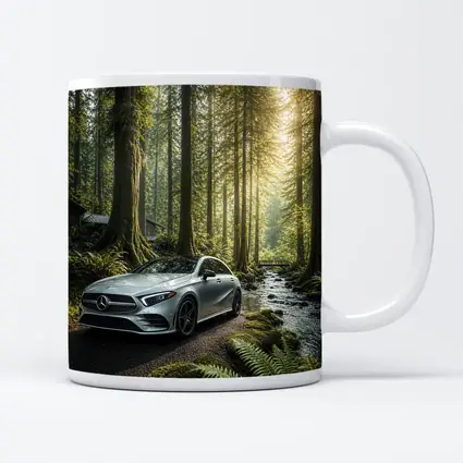 Mercedes Benz A Class Forest Road Scene
